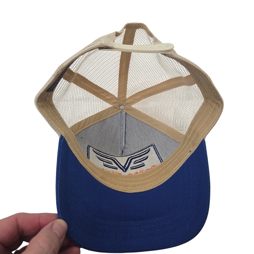 Soulbyrd Carpe Diem Trucker Hat Blue Tan Mesh Snapback Cap Mens  OSFA Like New - Picture 5 of 10